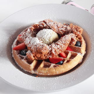 Chicken Tender & Sweet Potato Waffles