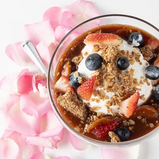 Peach Cobbler Yogurt Parfait